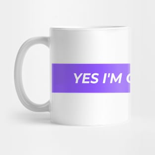 Yes I'm on twitch funny logo geek gamer Mug